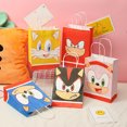 thumbnail image 2 of 5 piezas/set de figuras de Sonic Anime, bolsa de papel Kraft, bolso de mano para convertirlo en juguetes de caramelo, regalos, sorpresa, dibujos animados, suministros para fiestas de cumpleaños, decor, 2 of 4