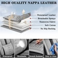 thumbnail image 3 of for TOYOTA CAMRY 2005 Car Seat Cover, Faux Leather 5 Seats Full Set With Lumbar Support Non-slip, Gray and Black Car Seat Covers, Give Your Interior a New Look, 3 of 7