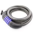 thumbnail image 2 of Wideskall® 72" inch Extra Long Heavy Duty 12mm Cable Self Coiling 4-digit Combination Bicycle Bike Lock with Mount (Black), 2 of 6