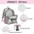 thumbnail image 3 of Floral and Leopard Print Students Backpack - Rustic Country Style with Bright Boho Sunflower and Butterfly Illustration, Lightweight and Durable for School, 3 of 4