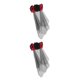 thumbnail image 4 of sweethay Tocado de Halloween para damas y niñas, puesta en escena, accesorios para jugadores de rol, elementos, accesorios para el cabello, rojo + negro 2Conjunto, 4 of 6