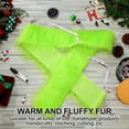thumbnail image 5 of Vorkoi 360 Inches Shaggy Plush Fake Fur Fabric Green Precut Faux Fur Strips Craft Fluffy Fuzzy Rolls of Fur 2" x 59" 4" x 59" DIY Faux Fur Ribbon for Gnomes Beard Hair Cosplay, 5 of 6