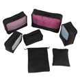 thumbnail image 3 of Whataatahia - Juego de 7 cubos de bolsas de almacenamiento, organizador de maletas de equipaje de compresión (negro), 3 of 8