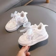 thumbnail image 3 of Fozruso Glamour Glitter Bow Kids Sneakers For Toddlers And Girls Stylish Everyday Shoes With Sparkly Design And Comfortable Fit For Play,Sizes 8.5(2-2.5 Years), 3 of 6