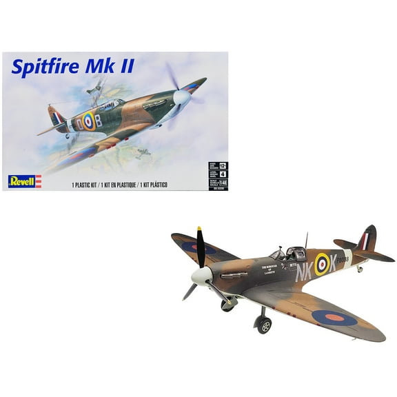 Level 4 Model Kit Supermarine Spitfire Mk-II Fighter Aircraft 1/48 Scale Model by Revell