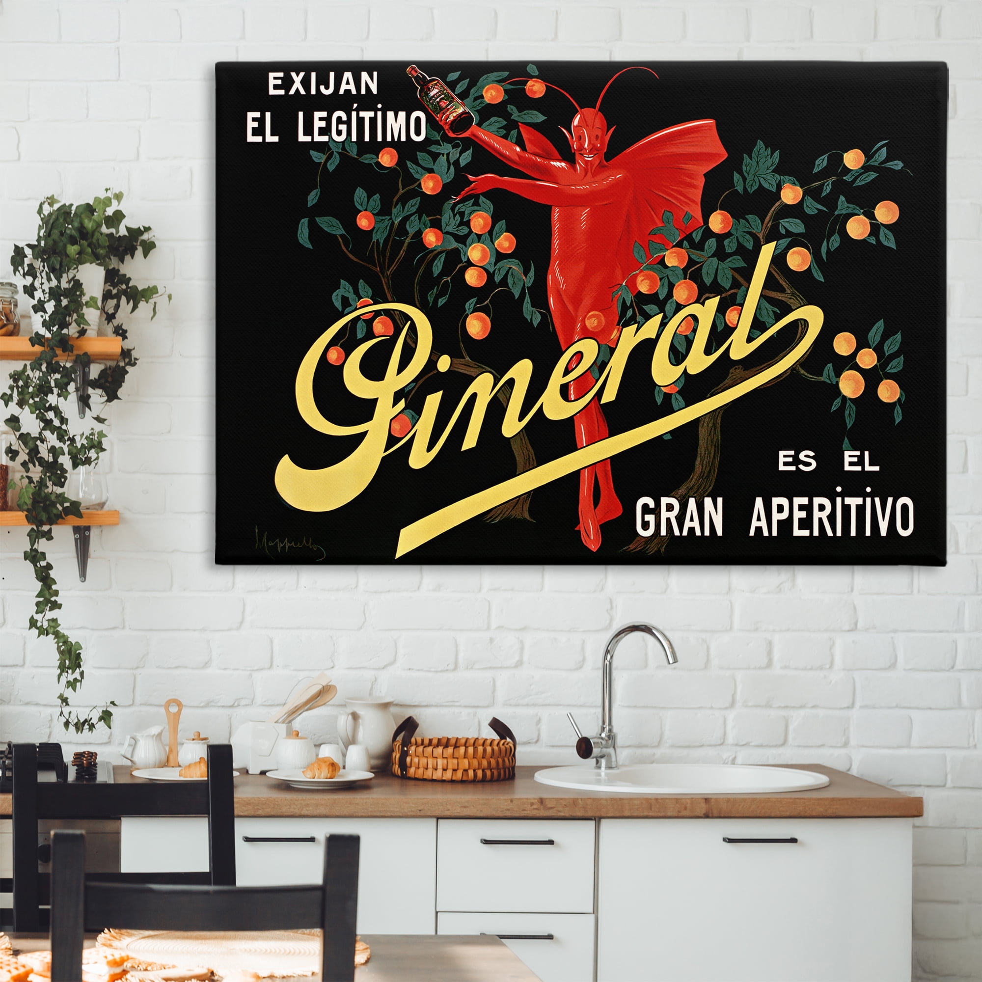 Stupell Industries Aperitif Poster with Character Canvas Wall Art, design by Leonetto Cappiello