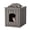 Gray, variant on PLAYRANK Indoor Outdoor Plastic Cat Kennel with Flat Load-Bearing Top, Multi-Purpose Pet House Can Be Used as Patio Storage Side Table for Small Pets