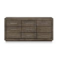 thumbnail image 2 of Benjara BM273405 72 in. Nels 9 Drawer Wood Dresser with Bar Handles, Distressed Taupe Brown, 2 of 2