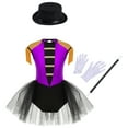 thumbnail image 1 of Yeahdor Costume de Danse Cirque pour Filles Tutu Robe Halloween Fête Lion 4 Pcs Violet 10, 1 of 7