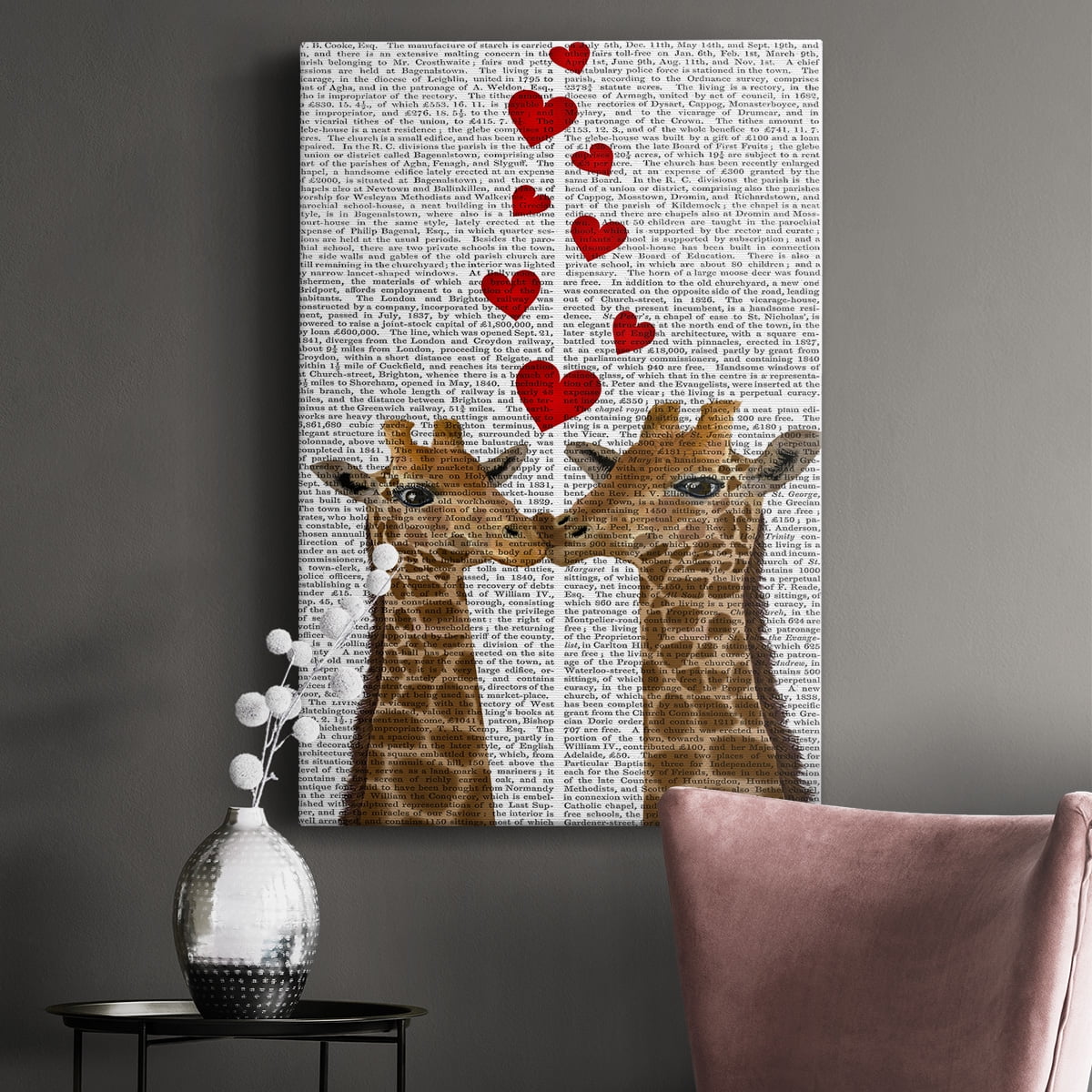 Love is in the Air Collection B Premium Gallery Wrapped Canvas - Ready to Hang