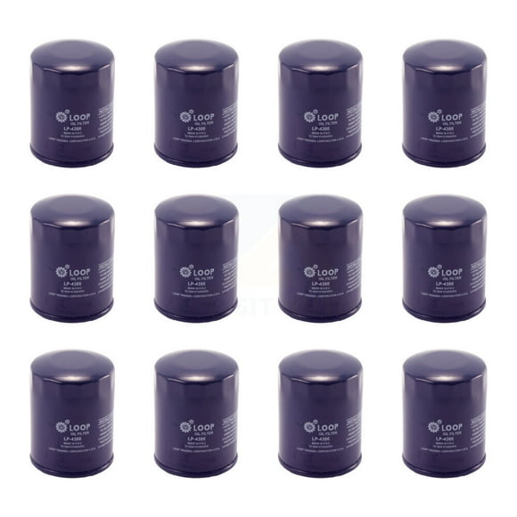 LOOP Engine Oil Filter (12 Pack) for Car Toyota Corolla Camry Matrix RAV4 Suzuki Pontiac Vibe SX4 Tundra Highlander Chevrolet Tracker Solara Scion xB Grand Vitara Aerio Celica Kizashi Lexus KLO-100164