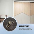 thumbnail image 3 of 1.6cm Dia Single Roller Window Pane Pulley Doors Wheel Silver + Gold, 3 of 5