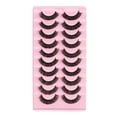 thumbnail image 1 of Pestañas postizas de estilo popular, marcas privadas, extensiones de pestañas de visón sintético, tiras de pestañas con rizo profundo, 1 of 5