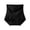 Black, variant on Women's High Waist Seamless Briefs, Scalloped Waist Button Accent Stretch Tummy Hip Lift Soft Shaping Underpants M-2XL