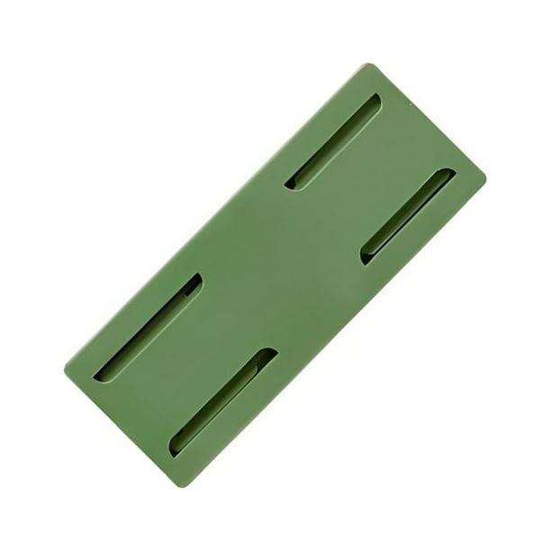 Inteprter Soporte de toma de corriente ABS, repuesto portátil, sin perforaciones, autoadhesivo, para el hogar, la sala de estar, el dormitorio, Almacenamiento y organización del hogar Verde