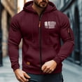 thumbnail image 4 of Levmjia Mens Winter Hooded Jacket Full Zip Big And Tall Pocket Zipper Long Sleeve Printed Coat Casual Warm Windproof Sports Fitness Motorcycle Jacket, 4 of 8