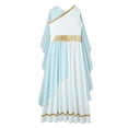 thumbnail image 3 of Robe Romaine pour Filles Grecques Enfants, Toge de la Grèce Antique, Robe de Rome, Princesse, Noblesse, Cosplay, Déguisement, Bleu Pâle 14, 3 of 5