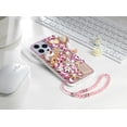 thumbnail image 5 of for iPhone 14 Bling Case,3D Cute Diamond Glitter Sparkle Crystal Rhinestone Women Girls Pumpkin Car Love Pendant Clear Bumper Protective Cover for iPhone 14 6.1 inch,Pink, 5 of 18