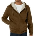 thumbnail image 2 of Men's Long-Sleeve Thickened Fleece-Lined Hoodie with Fashionable Casual Pockets Design for Fall and Winter Wear, Outdoor Activities, and Holiday Events,Coffee,L, 2 of 9