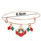 thumbnail image 2 of Brazalete navideño para mujer, dijes navideños, acabado brillante, pulseras navideñas, 2 of 5