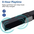 thumbnail image 6 of Wireless Portable Soundbar Speaker, with LCD Display, FM Radio, Alarm Clock, Bluetooth Surround Sound Speaker for Laptop Computer PC TV Home Theater, 6 of 11