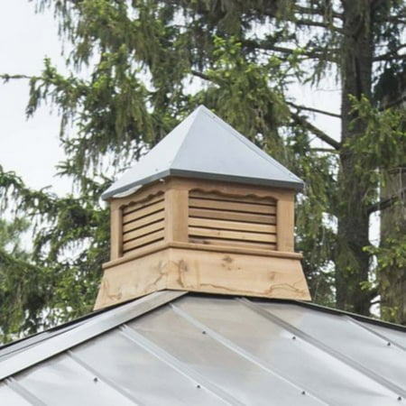 YardCraft Square Cedar Cupola with Bronze Metal Roof