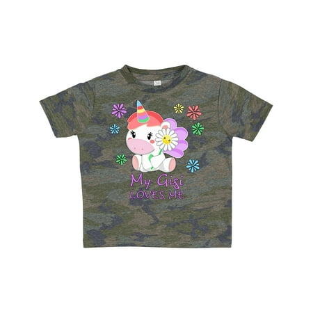 

Inktastic My Gigi Loves Me- Cute Unicorn Gift Toddler Boy or Toddler Girl T-Shirt