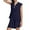 Blue, variant on UVN Summer Two Piece Outfits Set for Women Short Set Half Zip Sleeveless Sweatsuits Ladies Lounge Tracksuit
