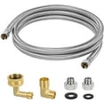 thumbnail image 1 of SDOTXA Trousse d'Installation pour Lave-Vaisselle de 6 Pi Conduite d'Alimentation en Eau pour Lave-Vaisselle en Acier Inoxydable avec Raccords de Lave-Vaisselle à Compression de 3/8 Raccordement Courte Distance, 1 of 7