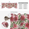thumbnail image 6 of Tie Up Valance Curtain for Kitchen,Pink Lily Watercolor Flroal Leaf Rod Pocket Short Curtains Adjustable Tie-Up Shade Valances,Blossom Flower on Retro Linen Window Treatment for Bathroom Living Room, 6 of 9