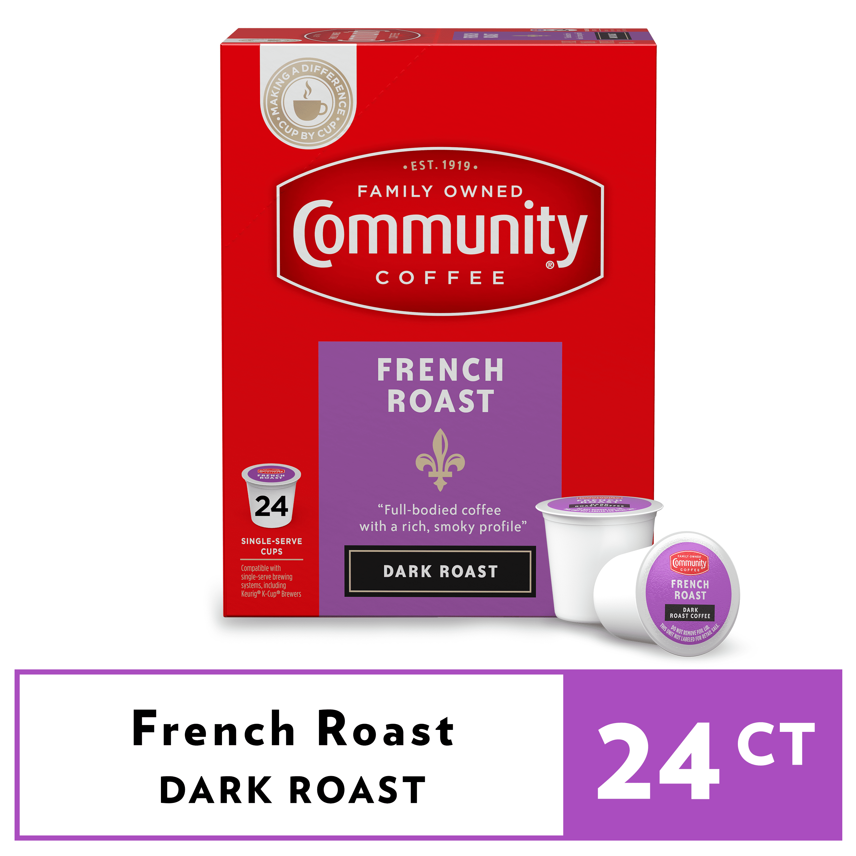Community Coffee French Roast Pods for 