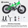 thumbnail image 6 of RoyalBaby Freestyle Outdoor Kid's Sporty Bicycle with Training Wheels, 16 Inch, Green, 6 of 11
