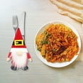 thumbnail image 4 of Tableware Holders for Dinner Settings with Santa and Snowman Design in Silverware Pockets Festive Kitchen Accessories for Holiday Entertaining Durable Polyester Craftsmanship, 4 of 6