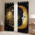 thumbnail image 2 of Homewish Boys Girls Sun And Moon Blackout Curtains Set of 2 (52x84 Each),Bohemian Theme Window Curtains,Exotic Style Curtains and Drapes,Ultra Soft Home Decor, 2 of 6