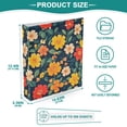 thumbnail image 3 of FORMRS 3 Ring Binder 1.5 inch with Pockets Set of 2 Clip Board 200 Sheets Capacity, Vibrant Flowers, 3 of 8