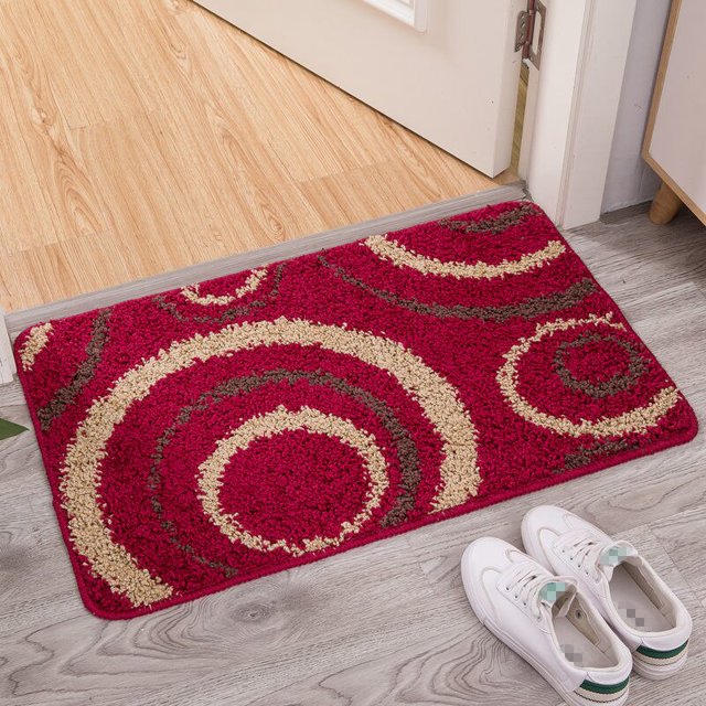 Alfombrilla antideslizante de estilo floral para puerta de casa, alfombra de entrada para dormitorio, baño, almohadillas de succión, alfombra de baño, alfombra de Foor absorbente para balcón Fivean unisex