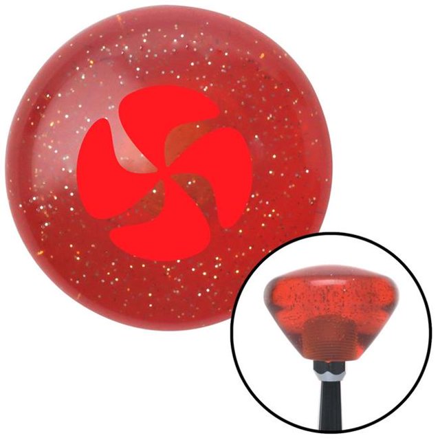 Bouton de Changement de Vitesse en Flocons de Métal Rétro Rouge avec Levier de Vitesses M16 x 1.5
