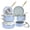 Blue-gray, variant on Chef Power 10 Pcs Ceramic Non Stick Cookware Sets, Pots and Pans Set with Stainless Steel Handle, Dishwasher and Oven Safe, Ideal for Gifting, Sage Green with Light Gold Handle