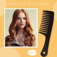 thumbnail image 4 of ACDANC Large Wide Tooth Comb Resin Anti-static Hole Handle Grip Hairbrush (Cyan), 4 of 7