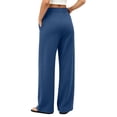 thumbnail image 7 of Guieoi Sweatpants for Women Straight-Leg Loose-Fit Elastic-Waist Drawstring Sports Pants with Pockets Trousers Blue XXL, 7 of 7