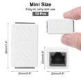 thumbnail image 2 of Uxcell 10 Pcs RJ45 Ethernet Coupler Cat6 Coupler for Cat8/Cat7/Cat6/Cat5e/Cat5 White, 2 of 6