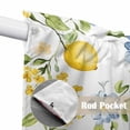 thumbnail image 2 of Summer Lemon Kitchen Window Curtains, Swag Curtains Valance for Bedroom Living Room Bathroom, Yellow Fruits Botanical Spring Floral Rod Pocket Window Treatment Curtain Block Drapes 2 Panels 28"x36", 2 of 9