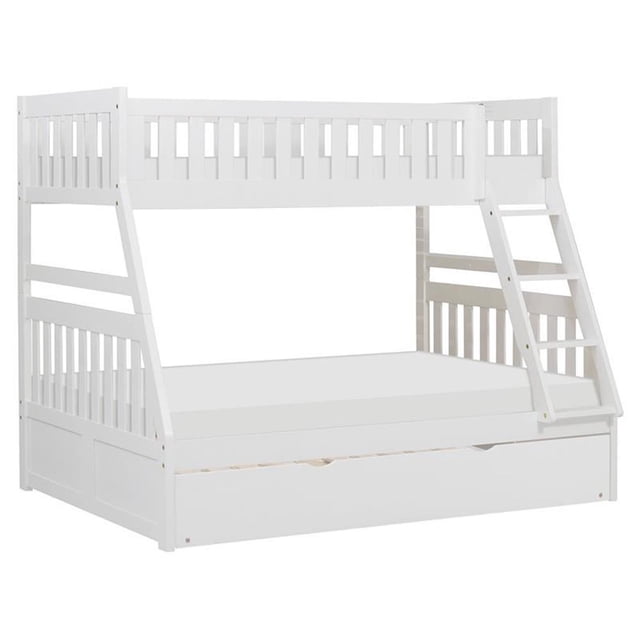 Lexicon Galen Lit Superposé Transitionnel en Bois Simple sur Double avec Tiroir-Lit, Blanc