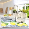 thumbnail image 6 of Lemon Blue Tiles Dish Drying Mat for Kitchen Counter Absorbent Microfiber Drying Pad, Medium 16x18 in, Reversible Drainer Mats, 6 of 7