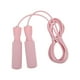 thumbnail image 4 of Cuerda de saltar de alambre de acero ajustable con rodamientos dobles para hombres, mujeres y niños, color rosa, 4 of 15