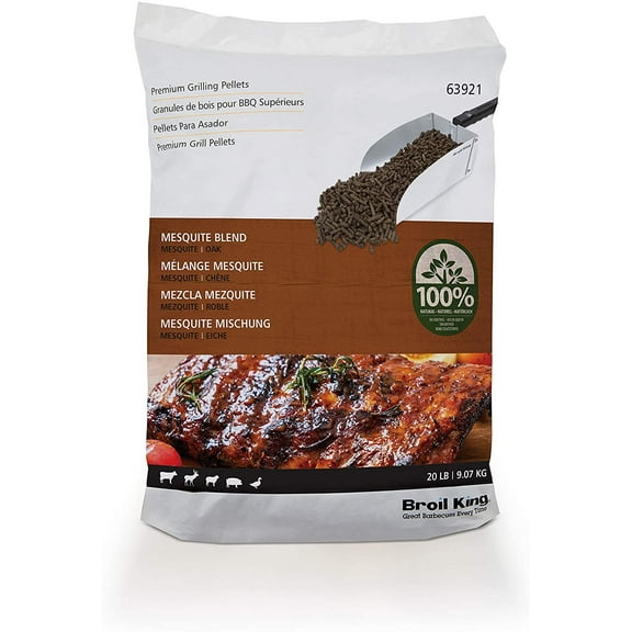 Broil King 63921 Mesquite Blend Hardwood Grilling Pellets, Wood