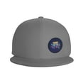 thumbnail image 3 of DouZhe Flat Brim Cap Snapback Hat, Neon Game Controller Games Zone Prints Adjustable Gray Adult Baseball Cap, 3 of 6