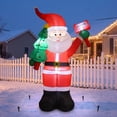 thumbnail image 5 of 6 FT Christmas Inflatable Santa Claus Outdoor Decorations with LEDs,Christmas Tree Blow Up Santa for Yard Decorations Inflatables for Holiday Decor, 5 of 11