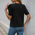 thumbnail image 6 of Annhoo Summer T Shirt for Women Puff Crew Neck Short Sleeve Tops Trendy Casual Basic Blouses Going out Tunics, 6 of 6