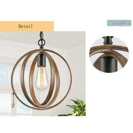 

Farmhouse Pendant Lighting for Kitchen Island Metal Globe Chandelier